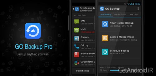 دانلود GO Backup & Restore Pro 3.51 – برنامه پشتیبان گیری اندروید