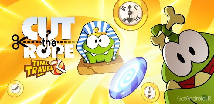 دانلود کات د روپ Cut the Rope: Time Travel HD 1.5.2 – بازی طناب را ببر سفر در زمان با پول بی نهایت