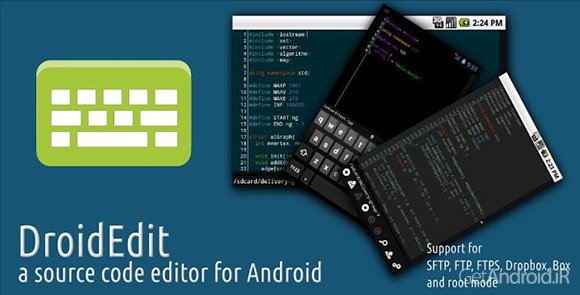 دانلود DroidEdit Pro (code editor) 1.23.1 - برنامه ویرایش متن و کد اندروید