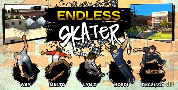 دانلود Endless Skater 1.01 - بازی اسکیت اندروید + نسخه مود