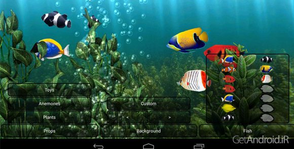 دانلود Aquarium Live Wallpaper 3.5 - لایو والپیپر آکواریوم برای اندروید