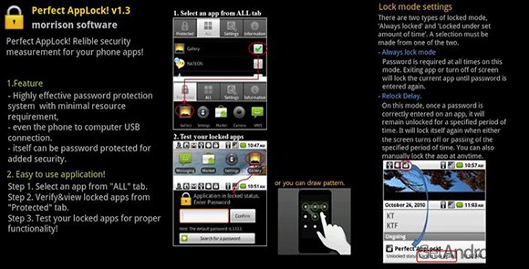 دانلود Perfect App Lock Pro 7.3.2 - قدرتمندترین برنامه قفل گذاری اپلیکیشنهای اندروید