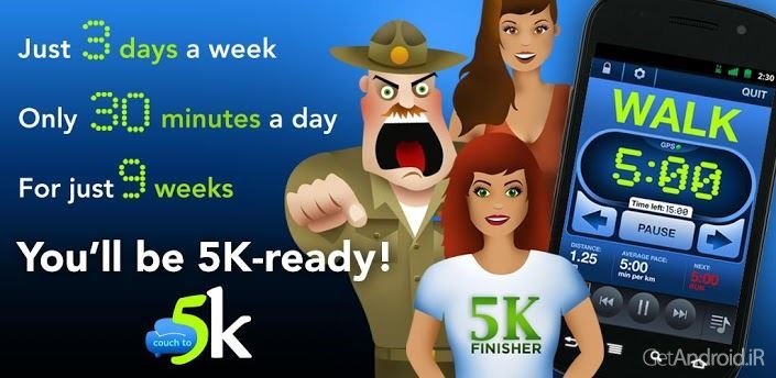 دانلود Couch-to-5K v3.6.2.1 - برنامه مدیریت دویدن اندروید