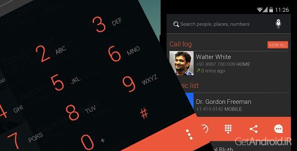 دانلود Dialapp : Kitkat Dialer 2.8 - برنامه شماره گیر کیت کت برای اندروید
