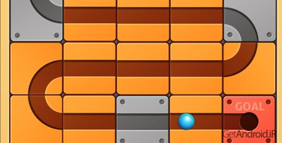دانلود Unroll Ball 1.0.4 - بازی فکری هدایت توپ به سمت چاله برای اندروید
