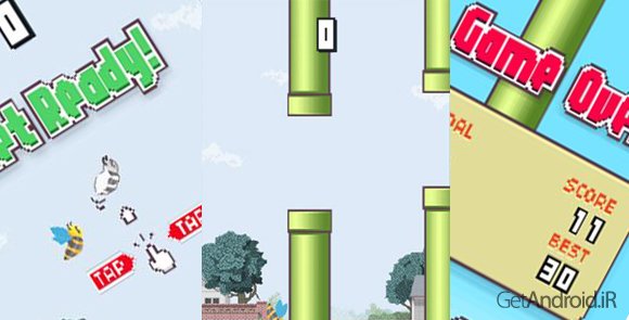 دانلود Flappy Bee 1.2 - بازی کم حجم فلپی بی برای اندروید