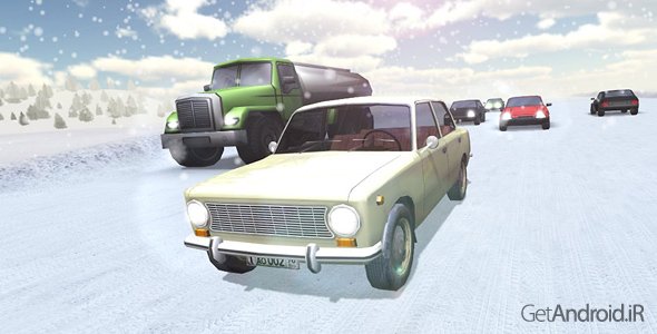 دانلود Russian Winter Traffic Racer 1.17 - بازی اتومبیل رانی در جاده های برفی روسیه برای اندروید