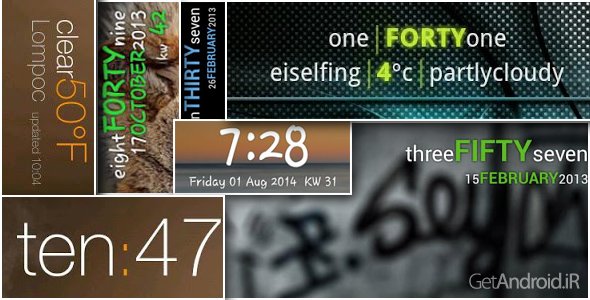 دانلود Minimalistic Text Pro: Widgets 4.8.7 - مجموعه ویجت مینیمالیستی اندروید