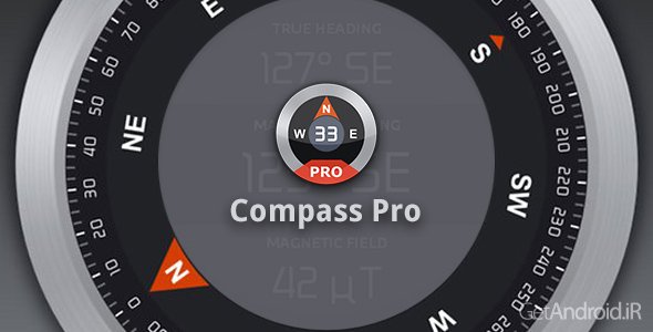 دانلود Compass Pro 2.1.2 - قطب نمای زیبای اندروید