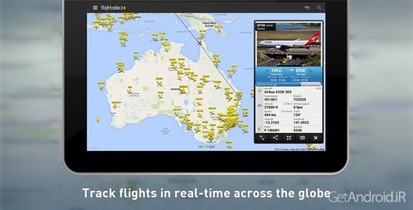 دانلود Flightradar24 - Flight Track 6.7.1 - برنامه نمایش اطلاعات پرواز برای اندروید