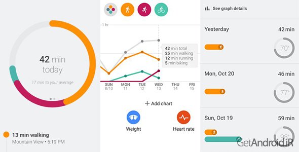 دانلود Google Fit 1.73.06-130 - برنامه گوگل فیت برای اندروید