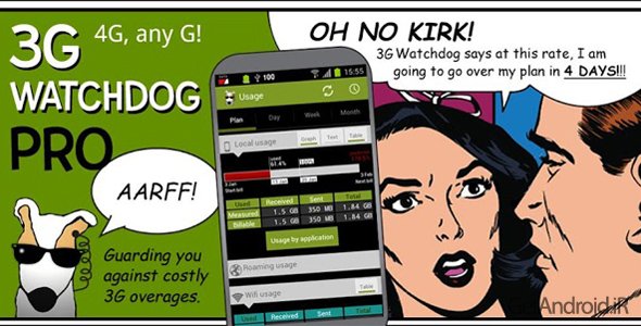 دانلود 3G Watchdog Pro - Data Usage 1.27.4 - برنامه کنترل مصرف دیتا برای اندروید