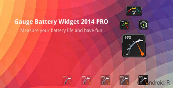 دانلود Gauge Battery Widget 2017 PRO 5.2.5 - ویجت زیبای نمایش وضعیت باتری برای اندروید