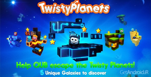 دانلود Twisty Planets 1.056 - بازی پازلی سیارههای تو در تو برای اندروید