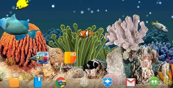 دانلود Aquarium 3D Live Wallpaper Pro 1.7.0 لایو والپیپر سه بعدی آکواریوم ماهی اندروید