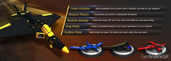 دانلود SimplePlanes v1.6.1.1 بازی هواپیما سازی اندروید