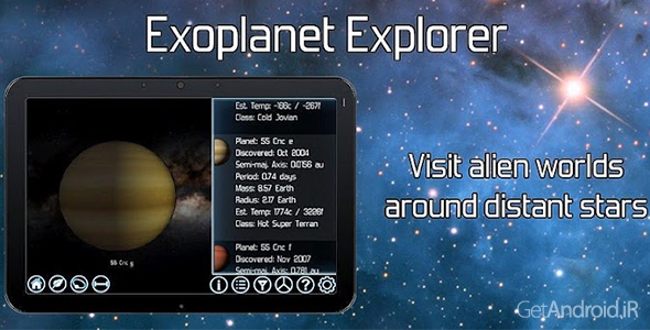 دانلود Exo planets Explorer 3D HD v2.6.7 - برنامه گشت و گذار در فضا برای اندروید + دیتا