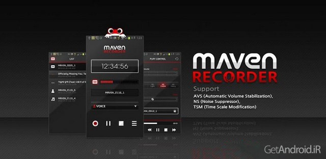 دانلود MAVEN Voice Recorder Pro 2.0.3 برنامه ضبط باکیفیت صدا اندروید