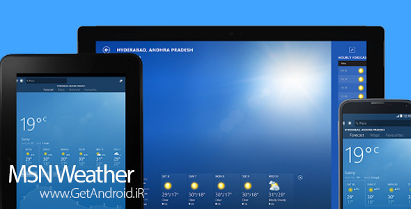 دانلود MSN Weather 1.1.0 برنامه پیش بینی وضعیت آب و هوا اندروید