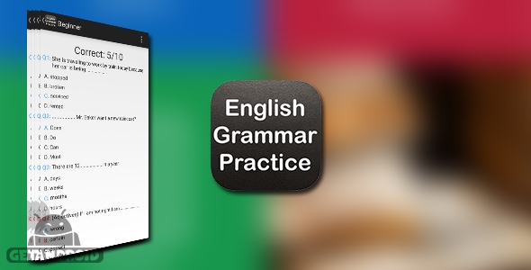 دانلود English Grammar Test 2.49 - برنامه تمرین گرامر زبان انگلیسی برای اندروید