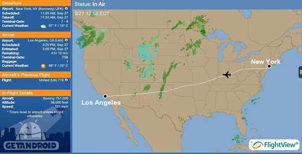 دانلود FlightView Elite FlightTracker v3.3.11 - برنامه نمایش اطلاعات پروازها در اندروید