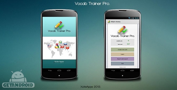 دانلود Vocab Trainer Pro v3.1.0 - برنامه آموزش لغت برای اندروید