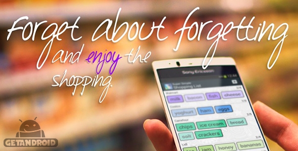 دانلود Super Simple Shopping List FULL v2.1.6 - برنامه ایجاد لیست خرید برای اندروید