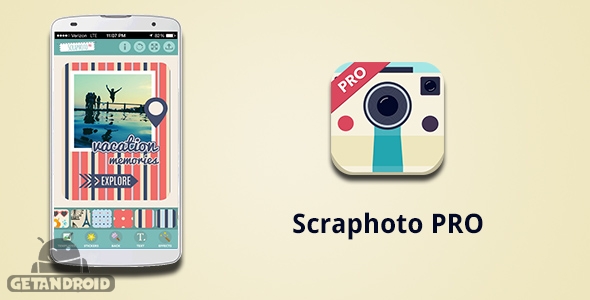 دانلود اسکرافوتو Scraphoto PRO v1.1 - برنامه تزیین تصاویر برای اندروید