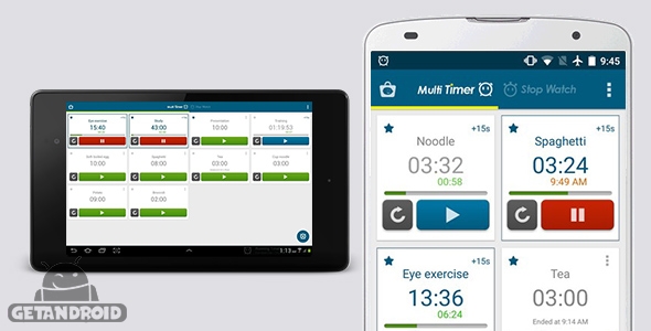 دانلود Multi Timer StopWatch Premium v2.4.7 - برنامه تایمر چند زمانه برای اندروید