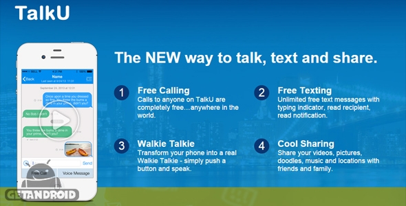 دانلود TalkU Free Calls +Free Texting 2.7.16 - برنامه تماس و چت رایگان برای اندروید