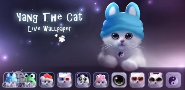 دانلود Yang The Cat 2.0.6 تصویر زمینه زنده یانگ گربه سفید اندروید