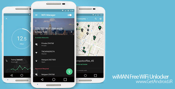 دانلود wiMAN Free WiFi Unlocker 3.2.170426 برنامه اتصال به شبکه های وای فای اندروید