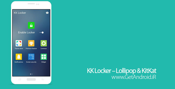 دانلود KK Locker – Lollipop & KitKat 3.96 برنامه قفل صفحه زیبا و حرفه ای برای اندروید