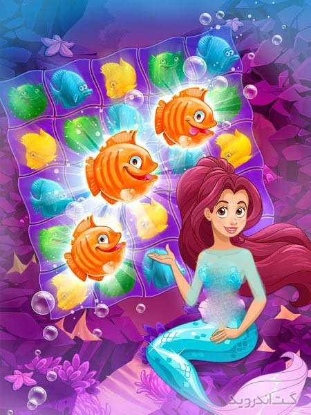 دانلود Mermaid puzzle 2.5.0 بازی پازلی پری دریایی اندروید