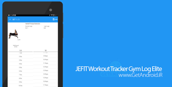 دانلود JEFIT Workout Tracker Gym Log PRO 9.11 برنامه بدنسازی حرفه ای اندروید
