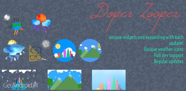 دانلود دوپر زوپر Doper Zooper 1.5.0 ویجت های شیک و زیبا برای گوشی اندروید