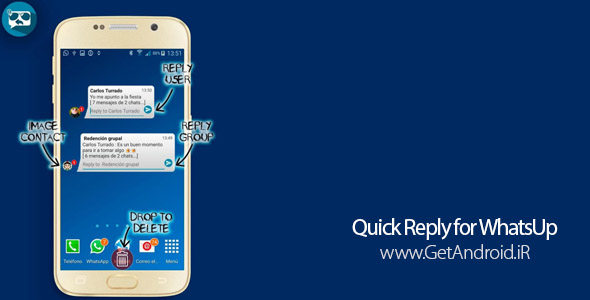 دانلود Quick Reply for WhatsUp 2.2.0 برنامه خواندن پیام در واتس آپ بدون تیک خوردن اندروید