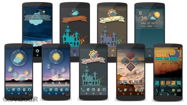 دانلود Full Material LP Widgets Set v4.0 ویجت تقویم و آب و هوای اندروید