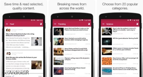 دانلود FeedNews: AI curated news app 2.1.2 برنامه فیدخوان اندروید