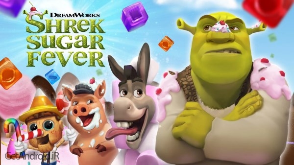 دانلود Shrek Sugar Fever 1.0.0 بازی پازلی شرک اندروید