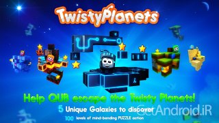 دانلود Twisty Planets 1.056 - بازی پازلی سیاره‌های تو در تو برای اندروید