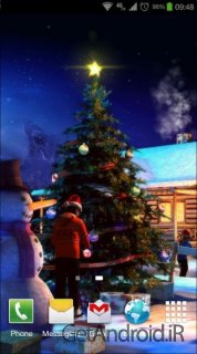 دانلود Christmas 3D Live Wallpaper 1.2 لایو والپیپر سه بعدی کریسمس اندروید