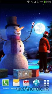دانلود Christmas 3D Live Wallpaper 1.2 لایو والپیپر سه بعدی کریسمس اندروید