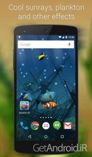 دانلود Aquarium 3D Live Wallpaper Pro 1.7.0 لایو والپیپر سه بعدی آکواریوم ماهی اندروید