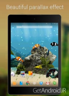 دانلود Aquarium 3D Live Wallpaper Pro 1.7.0 لایو والپیپر سه بعدی آکواریوم ماهی اندروید
