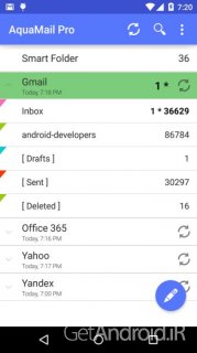 دانلود برنامه Email Aqua Mail اندروید
