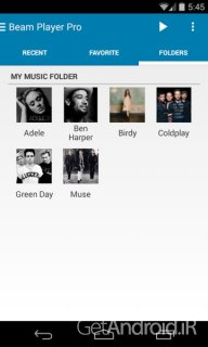دانلود Beam Player Pro (Folder Player) 3.3.0 - موزیک پلیر اندروید