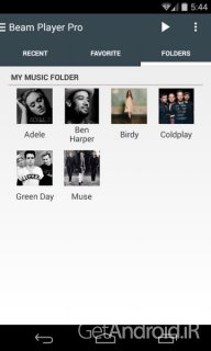 دانلود Beam Player Pro (Folder Player) 3.3.0 - موزیک پلیر اندروید