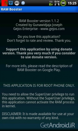 دانلود RAM Booster Donate (root) 4.6.1 نرم افزار تقویت رم اندروید
