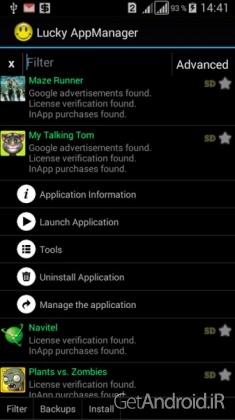 دانلود Lucky AppManager v1.11.0 نرم افزار مدیریت برنامه های اندروید